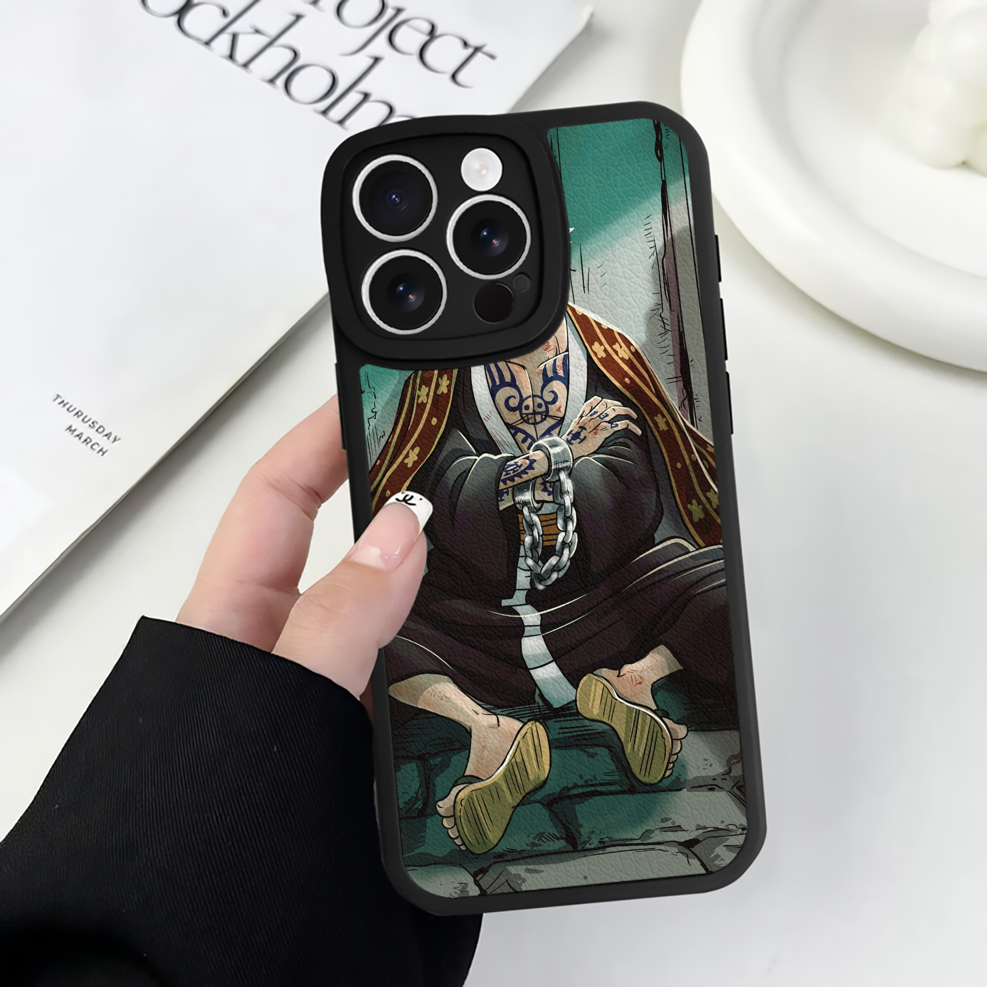 （画像用） ワンピース ONE PIECE 【iPhone 16シリーズ対応】シリコンスマホケース（レザー調） 材質：シリコン